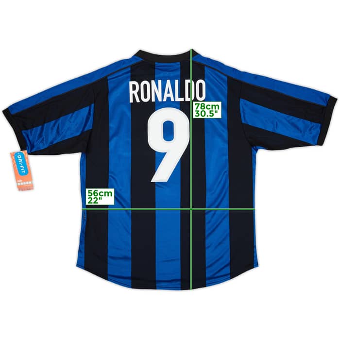 1999-00 Inter Milan Home Shirt Ronaldo #9 (L)