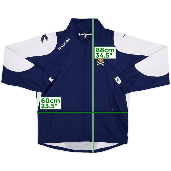 2005-06 Scotland Diadora Hooded Rain Jacket - 8/10 - (L)