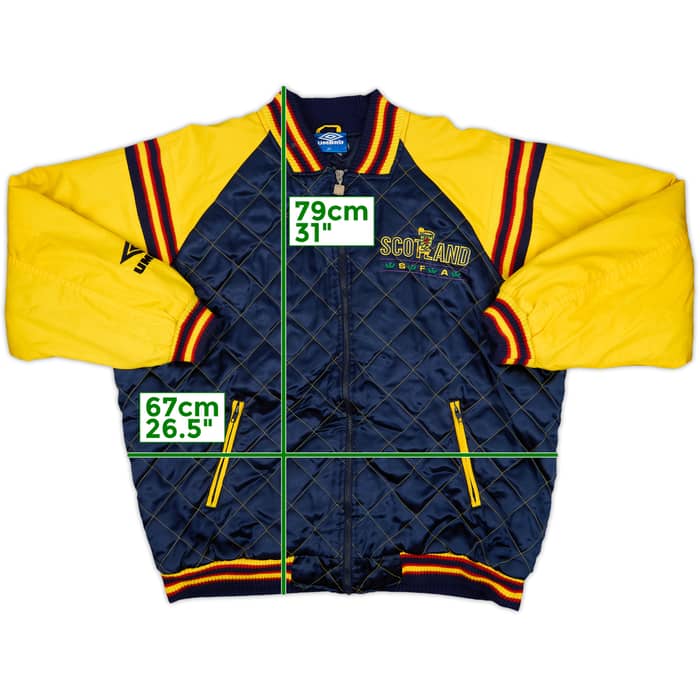 1994-96 Scotland Umbro Padded Track Jacket - 8/10 - (XL)
