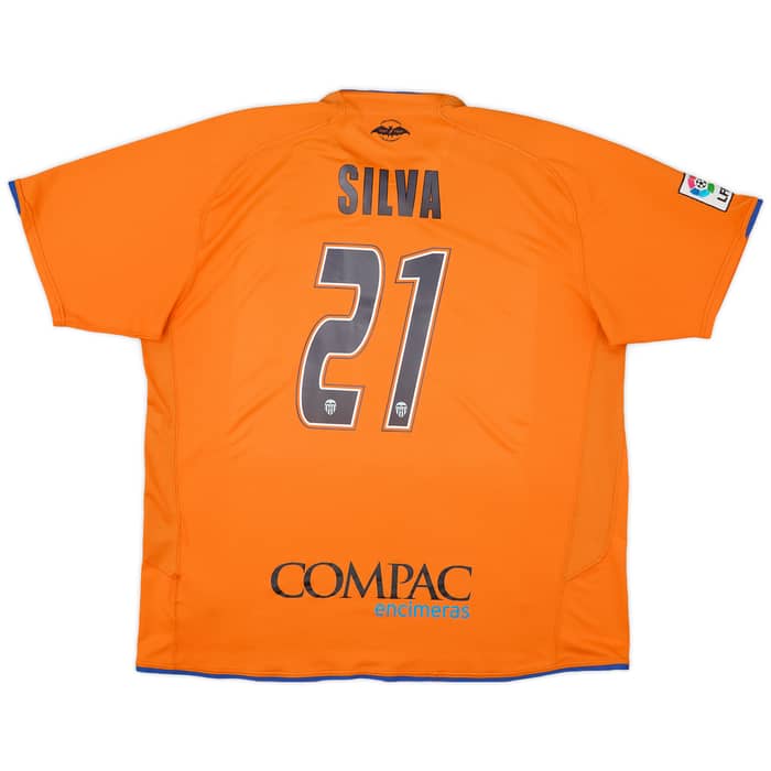 2007-08 Valencia Away Shirt Silva #21 - 9/10 - (XXL)