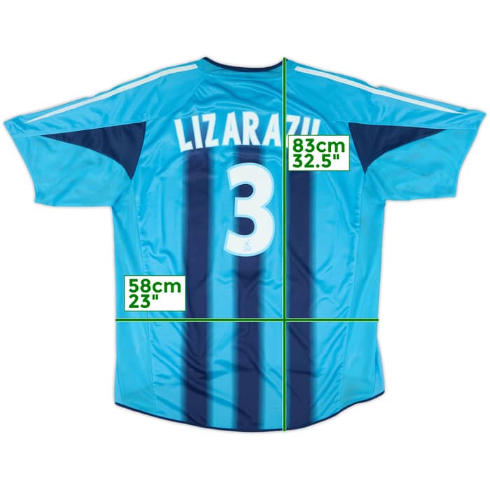 2004-05 Olympique Marseille Away Shirt Lizarazu #3 - 8/10 - (XL)