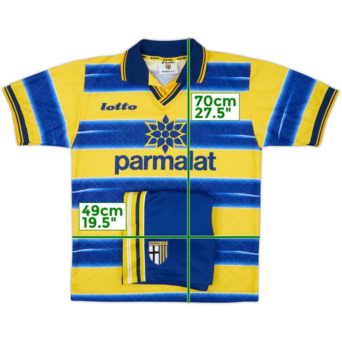 1998-99 Parma Home Shirt & Shorts - 9/10 - (S)