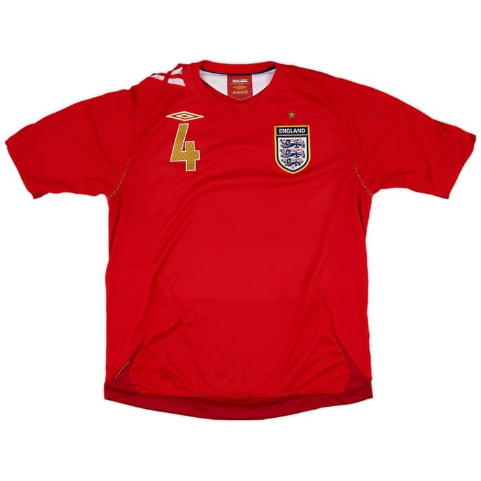 2006-08 England Away Shirt Gerrard #4 - 7/10 - (XL)