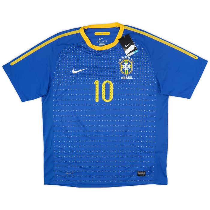 2010-11 Brazil Away Shirt Ronaldinho #10 (L)