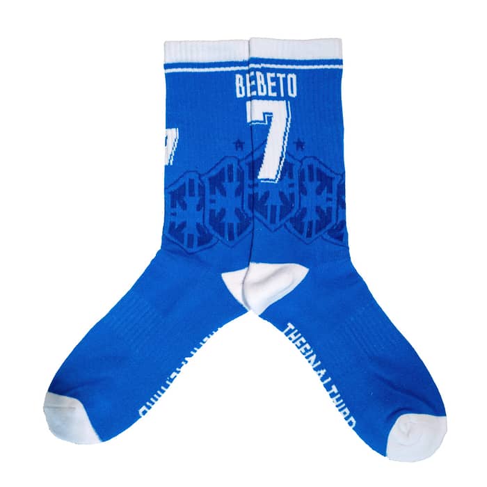 1994-97 Brazil Bebeto #7 Away Crew Socks