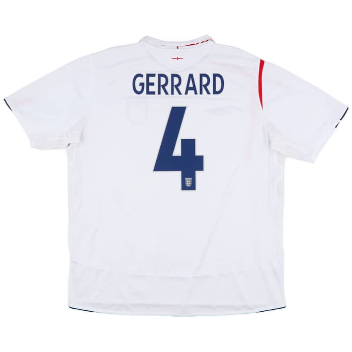 2005-07 England Home Shirt Gerrard #4 - 9/10 - (3XL)