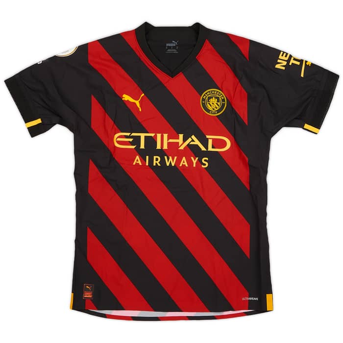 2022-23 Manchester City Match Issue Away Shirt Lewis #82