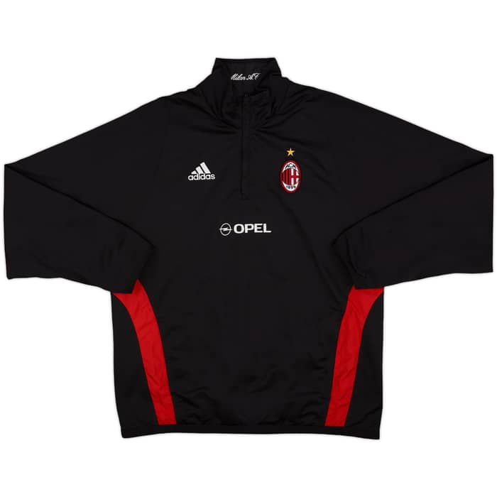 2003-04 AC Milan adidas Reversible 1/4 Zip Drill Top - 6/10 - (M/L)