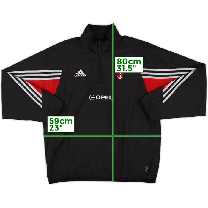 2003-04 AC Milan adidas Reversible 1/4 Zip Drill Top - 6/10 - (M/L)