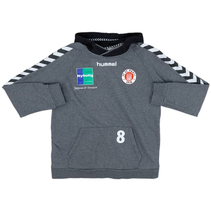 2014-15 St Pauli Hummel Player Issue Hooded Sweat Top #8 - 9/10 - (S)