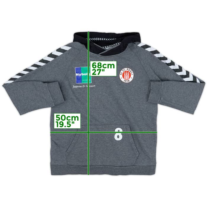 2014-15 St Pauli Hummel Player Issue Hooded Sweat Top #8 - 9/10 - (S)