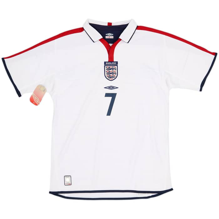 2003-05 England Home Shirt Beckham #7 (M)