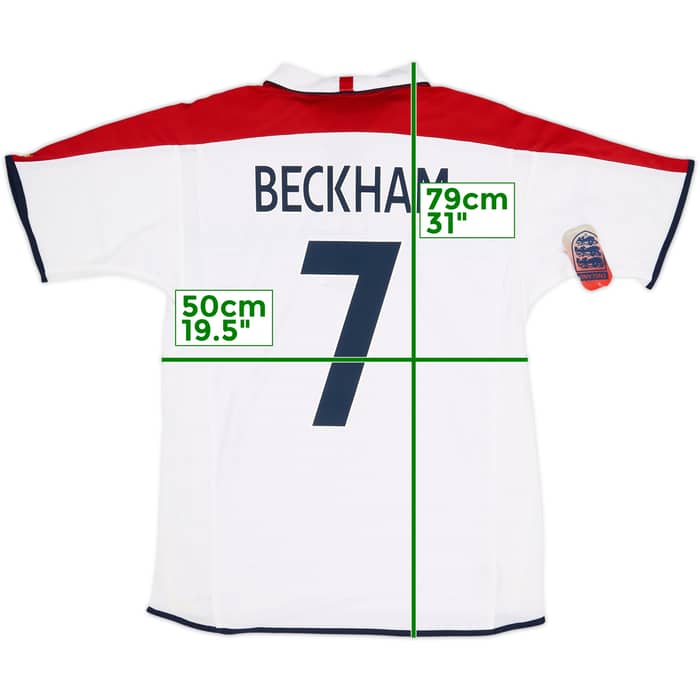 2003-05 England Home Shirt Beckham #7 (M)