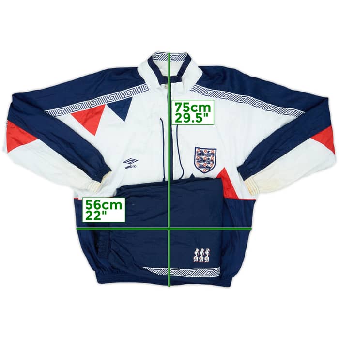 1990-92 England Umbro Tracksuit - 7/10 - (M)