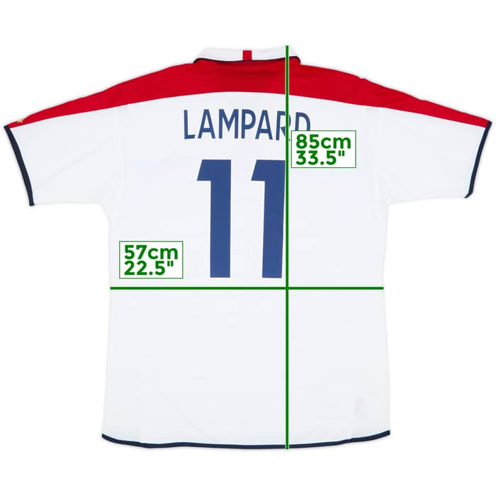 2003-05 England Home Shirt Lampard #11 - 5/10 - (XL)