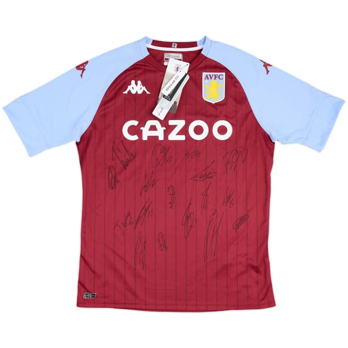 2020-21 Aston Villa Squad Signed Home Shirt (L)