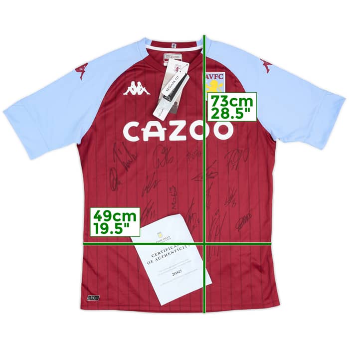 2020-21 Aston Villa Squad Signed Home Shirt (L)