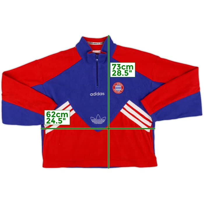 1995-96 Bayern Munich adidas 1/4 Zip Fleece Top - 8/10 - (M/L)