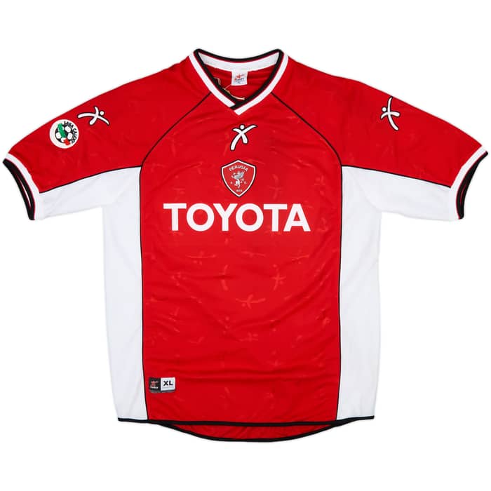 2002-03 Perugia Match Issue Home Shirt Berrettoni #17