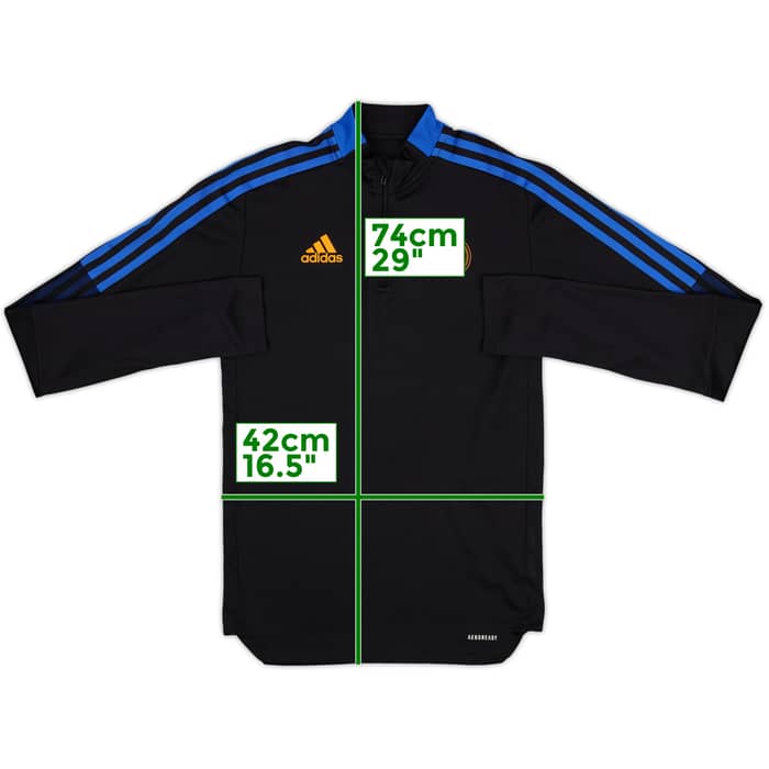 2021-22 Real Madrid adidas 1/4 Zip Training Top - 8/10 - (XS)