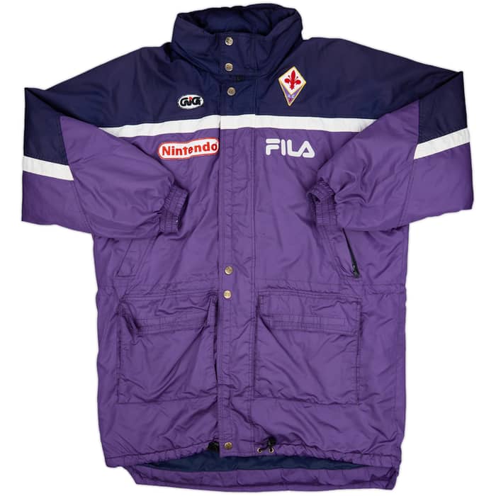 1997-98 Fiorentina Fila Hooded Padded Bench Coat - 8/10 - (XL)