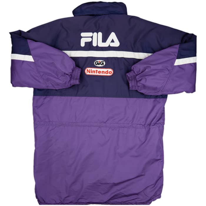 1997-98 Fiorentina Fila Hooded Padded Bench Coat - 8/10 - (XL)