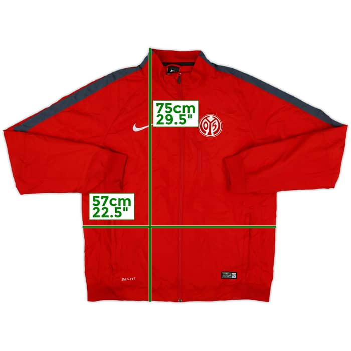 2014-15 FSV Mainz Nike Track Jacket - 7/10 - (L)