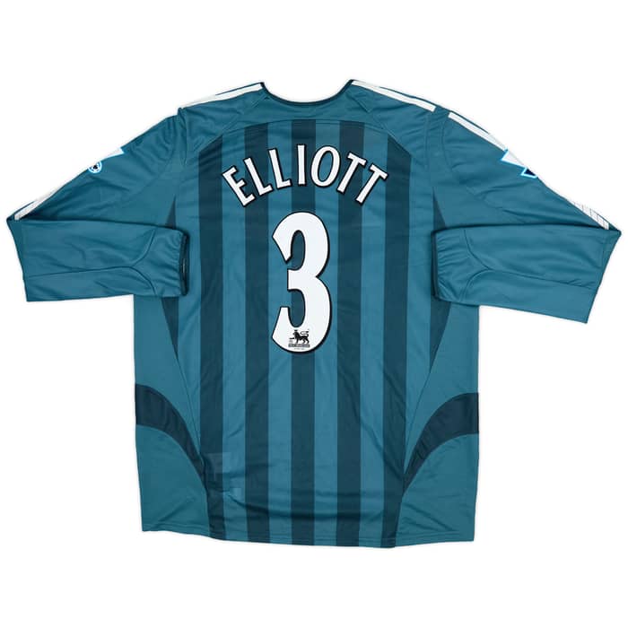2005-06 Newcastle Match Issue Away L/S Shirt Elliott #3
