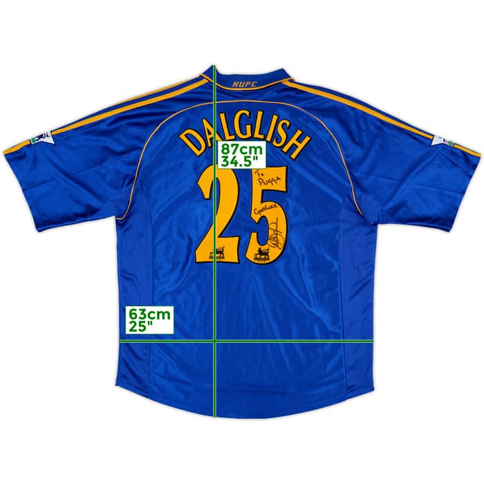 1998-99 Newcastle Match Issue Signed Away Shirt Dalglish #25