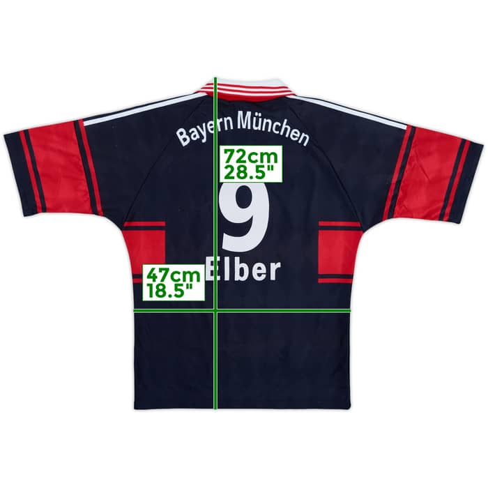 1997-99 Bayern Munich Home Shirt Elber #9 - 9/10 - (S)