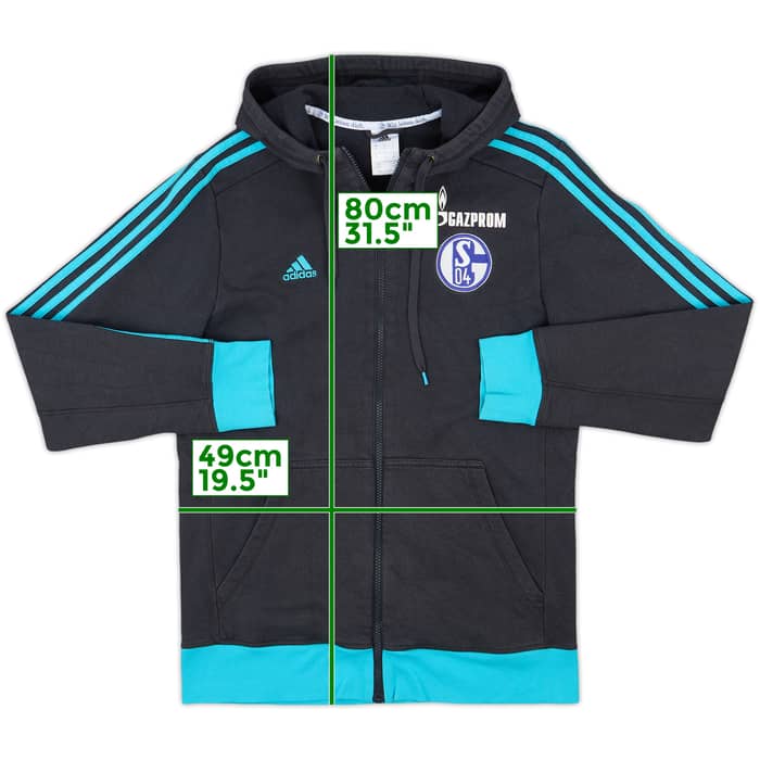 2015-16 Schalke adidas Hooded Track Jacket - 8/10 - (M)