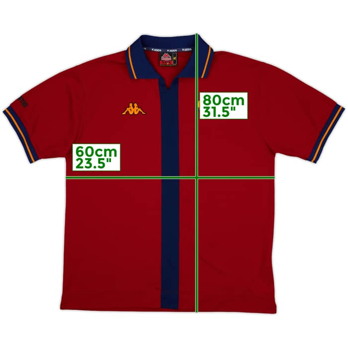 2000-01 Roma Kappa Polo Shirt - 8/10 - (XL)