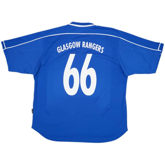 1999-01 Rangers Home Shirt Glasgow Rangers #66 - 7/10 - (L)