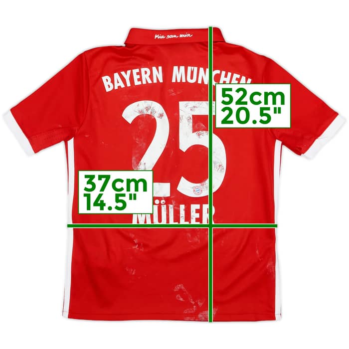 2016-17 Bayern Munich Home Shirt Muller #25 - 4/10 - (S.Boys)