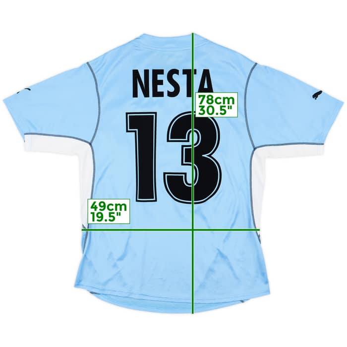 2001-02 Lazio Home Shirt Nesta #13 - 7/10 - (XL)
