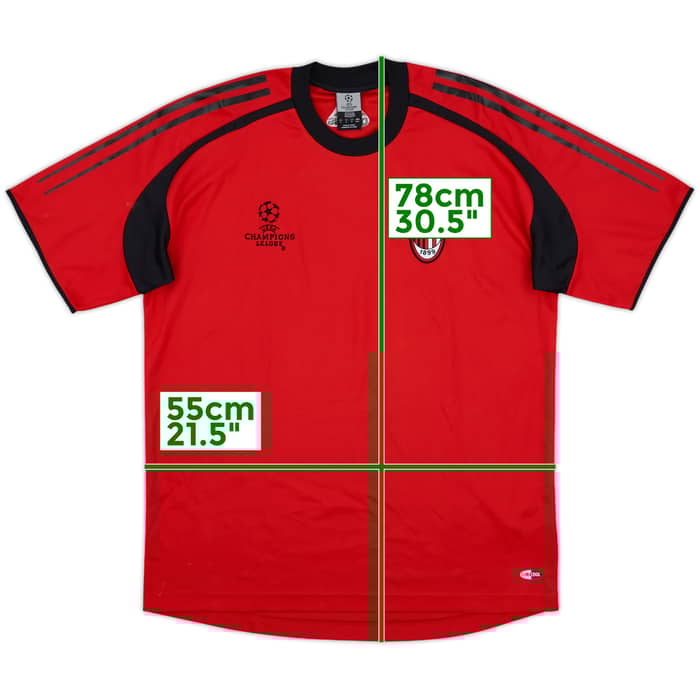 2004-05 AC Milan adidas Champions League Training Shirt - 8/10 - (M/L)