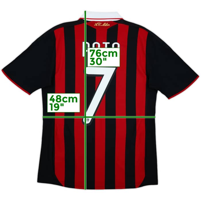 2009-10 AC Milan Home Shirt Pato #7 - 8/10 - (S)