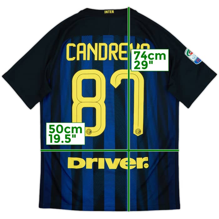 2016-17 Inter Milan Home Shirt Candreva #87 - 7/10 - (M)