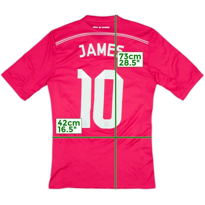 2014-15 Real Madrid Away Shirt James #10 - 7/10 - (S)