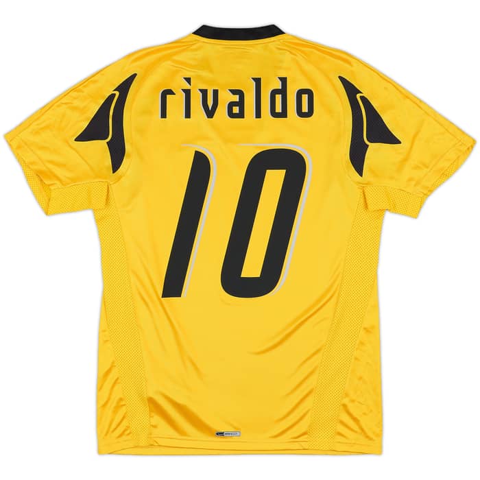 2007-08 AEK Athens Home Shirt Rivaldo #10 - 8/10 - (M)