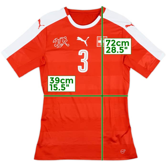 2016-17 Switzerland Match Issue Home Shirt #3