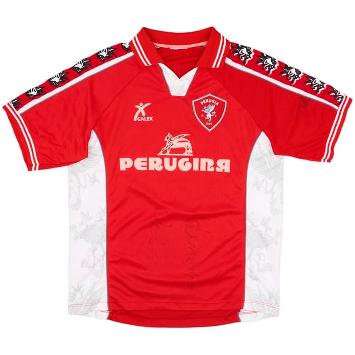 1999-00 Perugia Signed Home Shirt Calori #6 - 8/10 - (L)