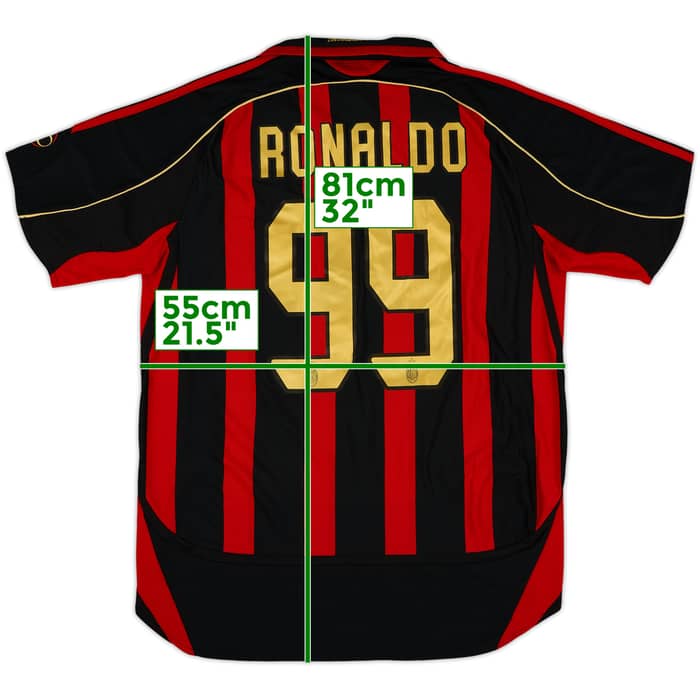 2006-07 AC Milan Home Shirt Ronaldo #99 - 6/10 - (L)