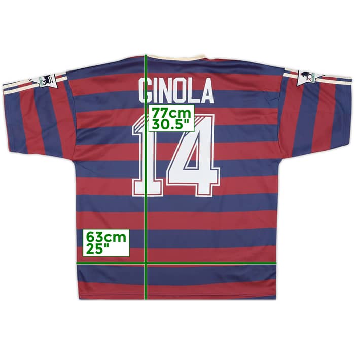 1995-96 Newcastle Away Shirt Ginola #14 - 8/10 - (XL)