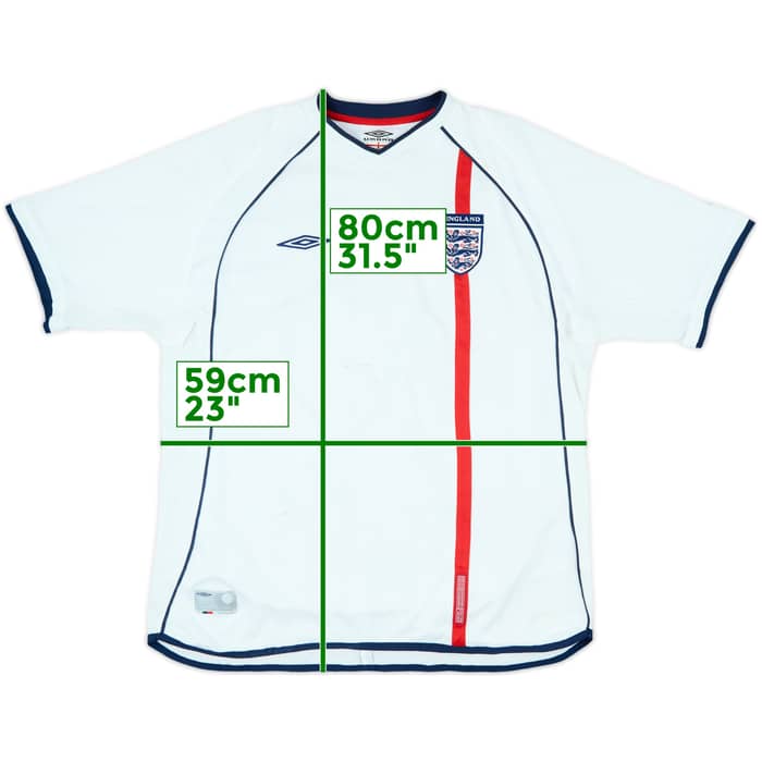 2001-03 England Home Shirt - 5/10 - (XL)