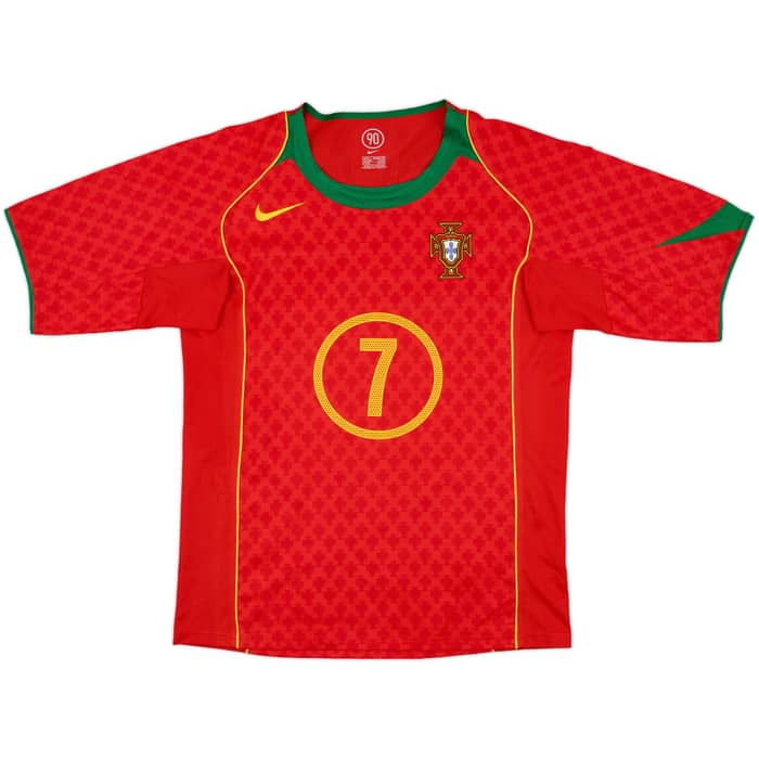 2004-06 Portugal Home Shirt Figo #7 - 10/10 - (S)
