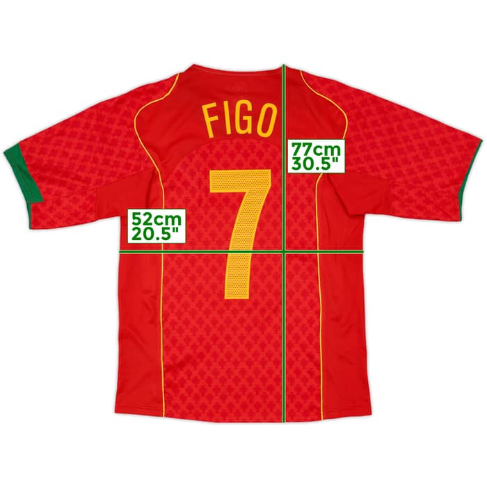 2004-06 Portugal Home Shirt Figo #7 - 10/10 - (S)