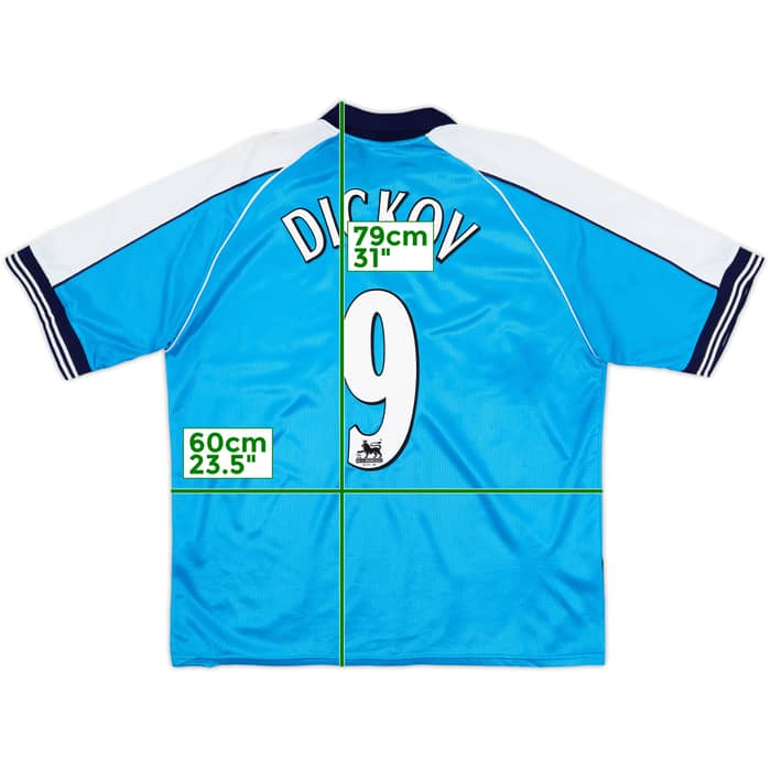 1999-01 Manchester City Home Shirt Dickov #9 - 8/10 - (L)