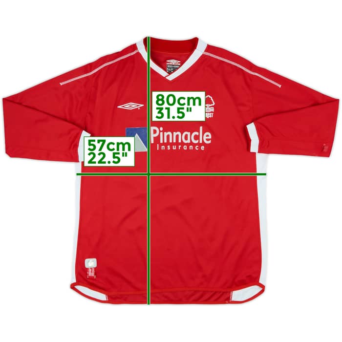 2002-03 Nottingham Forest Home L/S Shirt - 5/10 - (XL)