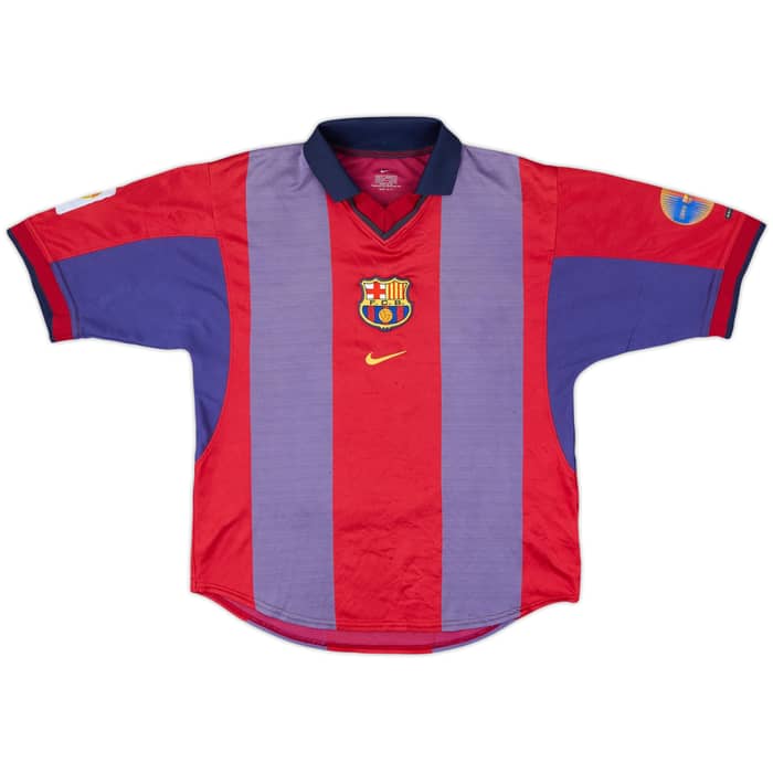 2000-01 Barcelona Home Shirt Rivaldo #10 - 5/10 - (S)